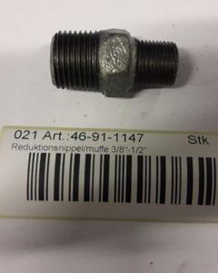 Reducing nipple 3/8- 1/2"